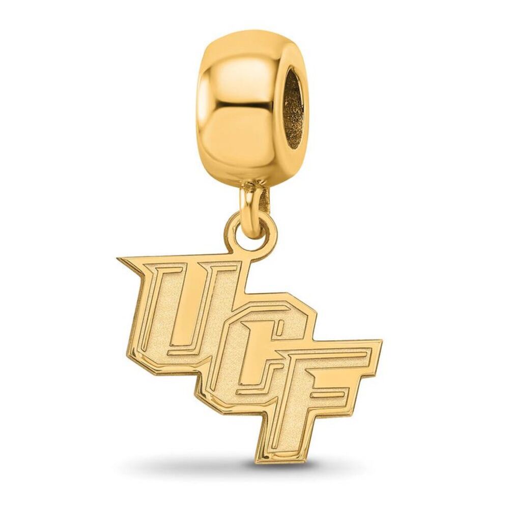 14k Gold Plated Silver U of Central Florida Sm Dangle Bead Charm